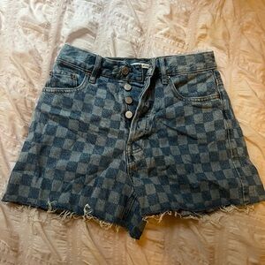 PacSun Blue Checkered Women's Shorts